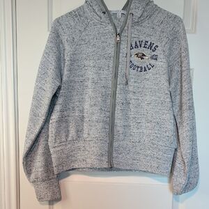 Women's Gray Zip-Up Hoodie, PTP 22, Small